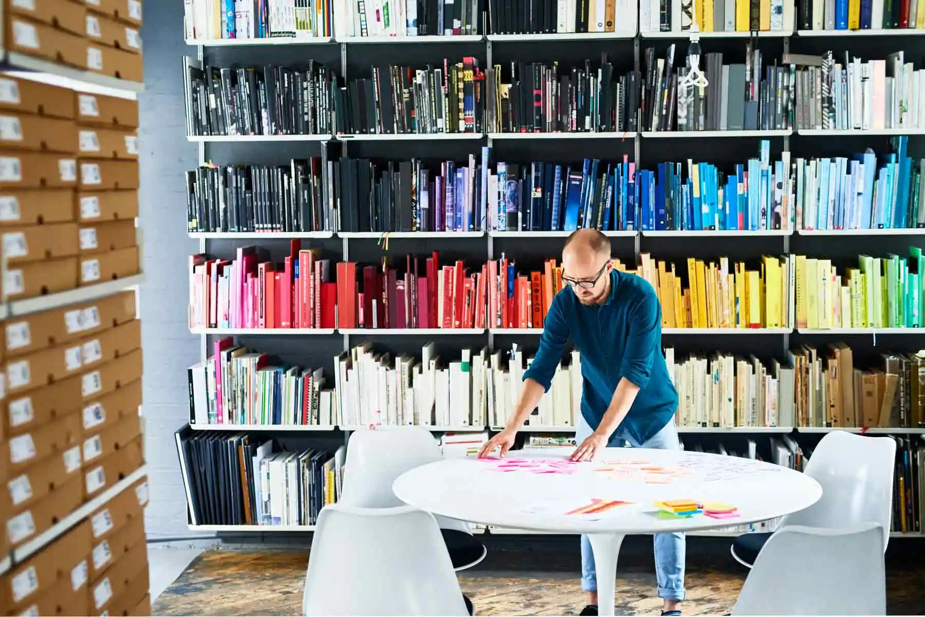 Man working in creative studio