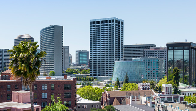 City skyline landscape.