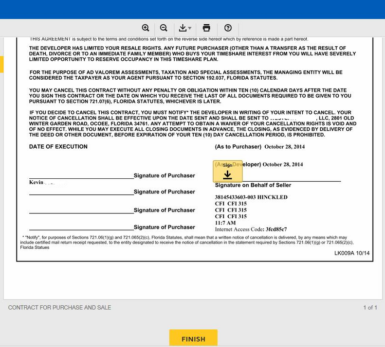 Embedded DocuSign eSignature functionality