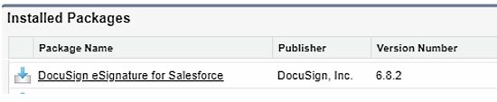 Installed DocuSign package in Salesforce