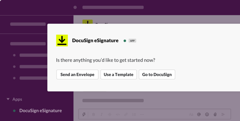 DocuSign eSignature and Slack: Generate