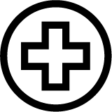 Hospital plus sign icon